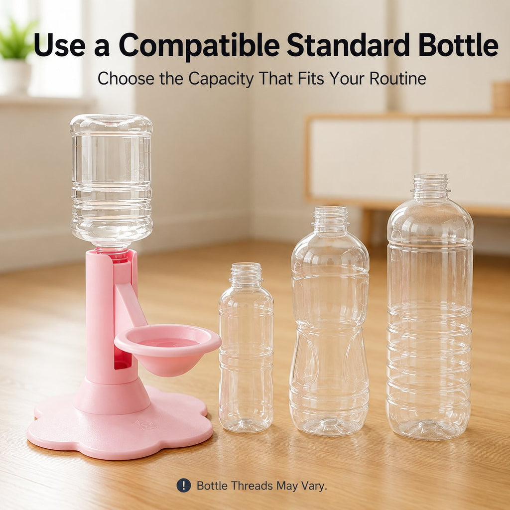 ✨ Gravity Cat Water Dispenser 🐱Cordless Raised Pet Water Bowl Anti-Spill ⚡No Electricity Needed